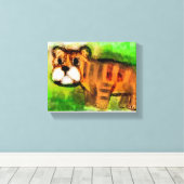 Tigerjunges Leinwanddruck (Insitu (Holzboden))