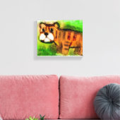 Tigerjunges Leinwanddruck (Insitu (Wohnzimmer))