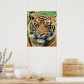 Tigerjunges-Porträt Poster (Küche)