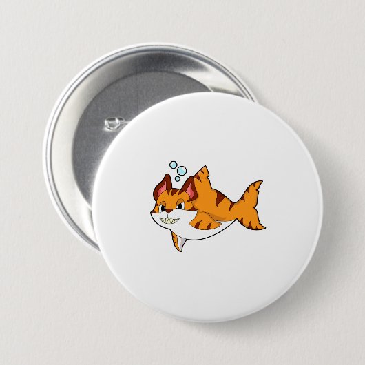 Tigerkatze als Hai im Wasser.PNG Button (Vorne & Hinten)