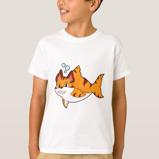 Tigerkatze als Hai im Wasser.PNG T-Shirt (Vorderseite)