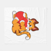 Tigerkatze in Liebe mit Herz.PNG Fleecedecke (Vorderseite (Horizontal))