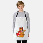 Tigerkatze in Liebe mit Herz.PNG Schürze (Getragen)