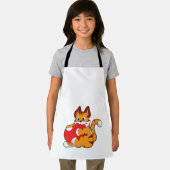 Tigerkatze in Liebe mit Herz.PNG Schürze (Insitu)