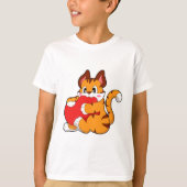 Tigerkatze in Liebe mit Herz.PNG T-Shirt (Vorderseite)