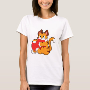 Tigerkatze in Liebe mit Herz.PNG T-Shirt