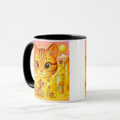 Tigerkatze Maus Tasse (Vorderseite Links)
