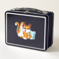 Tigerkatze mit Kissen