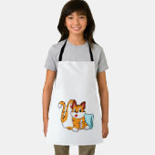 Tigerkatze mit Kissen Schürze (Insitu)