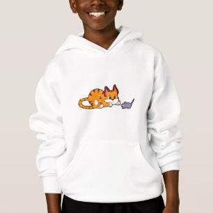 Tigerkatze mit Maus Hoodie