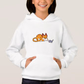 Tigerkatze mit Maus Hoodie (Vorderseite)