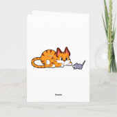 Tigerkatze mit Maus Karte (Rückseite)