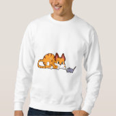 Tigerkatze mit Maus Sweatshirt (Vorderseite)