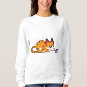 Tigerkatze mit Maus Sweatshirt (Vorderseite)