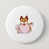Tigerkatze mit Milchcup.PNG Button (Vorderseite)