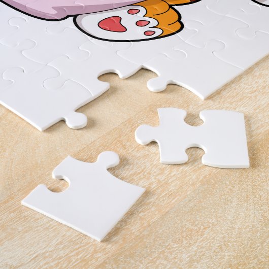 Tigerkatze mit Milchcup.PNG Puzzle (Seite)