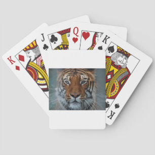 Tigerkatzen-Streifen Dschungelnebel Tier Spielkarten