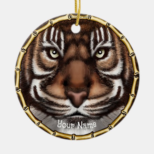 Tigerknochen Keramik Ornament (Vorne)