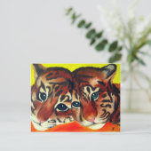 Tigerknochen Postkarte (Stehend Vorderseite)