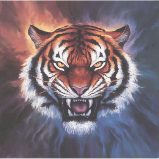 Tigerkönig Aufkleber (Vorderseite)