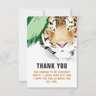Tigerkopf-Aquarell-Geburtstag Dankeskarte