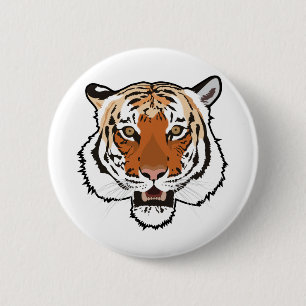 Tigerkopf Button