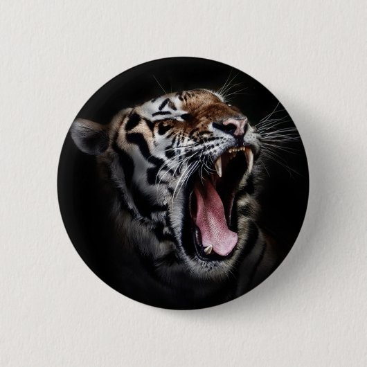 Tigerkopf Button (Vorderseite)