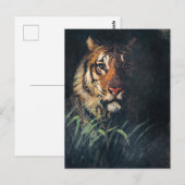 Tigerkopf, Gemälde, Postkarte (Vorne/Hinten)