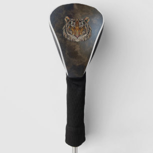 Tigerkopf, Gesicht, Lederblick Golf Headcover