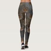 Tigerkopf, Gesicht, Lederblick Leggings (Rückseite)