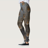 Tigerkopf, Gesicht, Lederblick Leggings (Links)