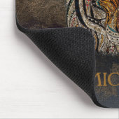 Tigerkopf, Gesicht, Lederoptik Mousepad (Ecke)
