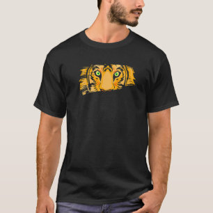 Tigerkopf Grüne Augen Wildnis Wildnis Raubtier T-Shirt