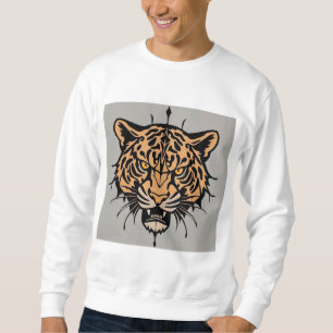 Tigerkopf-Illustration Sweatshirt