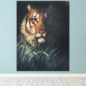 Tigerkopf, Kunstmalerei, Leinwanddruck (Insitu (Holzboden))