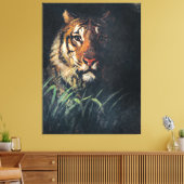 Tigerkopf, Kunstmalerei, Leinwanddruck (Insitu (Wohnzimmer))