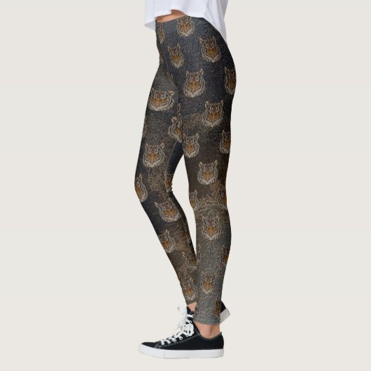 Tigerkopf, Lederschaum Leggings (Links)