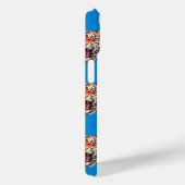 Tigerkopf-Musterdesign Blau Case-Mate iPhone Hülle (Rückseite / Rechts)