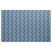 Tigerkopf-Musterdesign Blau Stoff (Yard (91,4 cm))