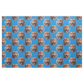 Tigerkopf-Musterdesign Blau Stoff (Fat Quarter (45,7 x 55,9 cm))