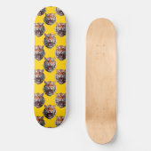 Tigerkopf-Musterdesign Gelb Skateboard (Vorderseite)