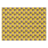 Tigerkopf-Musterdesign Gelb  Tischdecke (Vorderseite (Horizontal))
