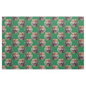 Tigerkopf-Musterdesign Grün Stoff (Fat Quarter (45,7 x 55,9 cm))