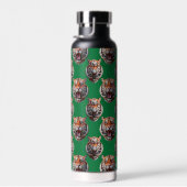 Tigerkopf-Musterdesign Grün Trinkflasche (Rechts)