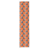 Tigerkopf-Musterdesign Orange  Kurzer Tischläufer (Vorderseite)