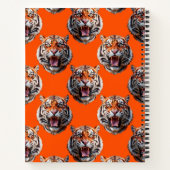 Tigerkopf-Musterdesign Orange  Notizblock (Rückseite)