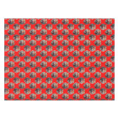 Tigerkopf-Musterdesign Rot Tischdecke (Vorderseite (Horizontal))