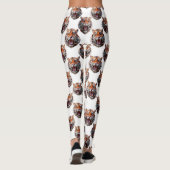 Tigerkopf-Musterdesign - Weiß   Leggings (Rückseite)