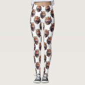 Tigerkopf-Musterdesign - Weiß   Leggings (Vorderseite)