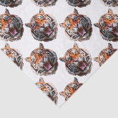 Tigerkopf-Musterdesign - Weiß Seidenpapier (Ausschnitt)